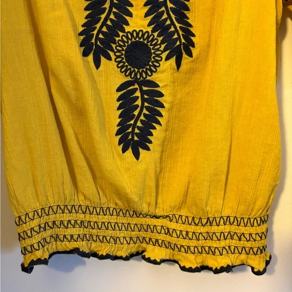 TORY BURCH Mari Peasant/Boho Top, 💯% Cotton - Picture 6 of 12